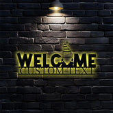 Christmas Custom Name Metal Sign Name Sign Personalized Split Letter Last Name Halloween Sign,Outdoor Door Monogram