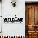 Christmas Custom Name Metal Sign Name Sign Personalized Split Letter Last Name Halloween Sign,Outdoor Door Monogram