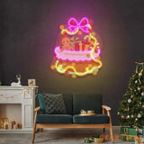 Christmas Gift Basket Neon Sign
