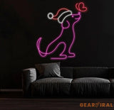 Christmas Neon Sign For Dog Pet Shop Decor Pet Clinic Christmas Led Sign Custom Neon Sign Merry Xmas Decor Sign