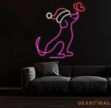 Christmas Neon Sign For Dog Pet Shop Decor Pet Clinic Christmas Led Sign Custom Neon Sign Merry Xmas Decor Sign