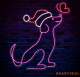 Christmas Neon Sign For Dog Pet Shop Decor Pet Clinic Christmas Led Sign Custom Neon Sign Merry Xmas Decor Sign