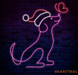 Christmas Neon Sign For Dog Pet Shop Decor Pet Clinic Christmas Led Sign Custom Neon Sign Merry Xmas Decor Sign