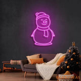 Christmas Snowman Neon Sign