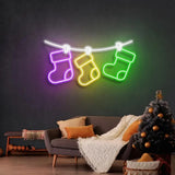 Christmas Socks Neon Sign