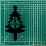 Christmas Tree Monogram Metal Sign Christmas Garden Metal Stake Personalized Name Yard Sign Outdoor Door Decor Garden