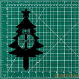 Christmas Tree Monogram Metal Sign Christmas Garden Metal Stake Personalized Name Yard Sign Outdoor Door Decor Garden