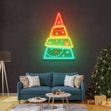 Christmas Tree Pyramid LED Neon Acrylic Artwork