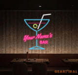Cocktail Bar Neon Sign Custom Cocktail Bar Glass LED Neon Light Home Wall Decor Bar Led Sign Pub Led Signs Cocktails