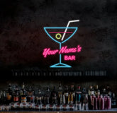 Cocktail Bar Neon Sign Custom Cocktail Bar Glass LED Neon Light Home Wall Decor Bar Led Sign Pub Led Signs Cocktails