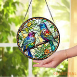 Colorful Bird Stained Glass Suncatcher Bird Window Hanging Bird Ornament Bird Nerd Bird Lover Gift Anniversary Gift