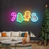 Colorful Toppers Christmas Neon Sign