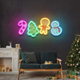 Colorful Toppers Christmas Neon Sign