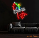 Coors Cowboy Neon Sign - Vintage Bar Decor Custom Glass Neon Light Man Cave Wall Art Personalized Home Bar Sign Club &