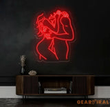 Couple Hug Neon Sign Kissing Couple LED Neon Sensual Couple Neon Sign Couple Make Love Led Sign Bedroom Neon Led Light
