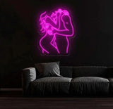 Couple Hug Neon Sign Kissing Couple LED Neon Sensual Couple Neon Sign Couple Make Love Led Sign Bedroom Neon Led Light