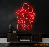Couple Hug Neon Sign Kissing Couple LED Neon Sensual Couple Neon Sign Couple Make Love Led Sign Bedroom Neon Led Light