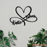 Couple Wedding Metal Sign Anniversary Family Custom Name Garden Decor Custom Name Metal Sign Personalized Metal