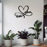 Couple Wedding Metal Sign Anniversary Family Custom Name Garden Decor Custom Name Metal Sign Personalized Metal