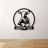 Cow Metal Sign Personalized,Cow Cattle Metal Wall Art,Custom Cow Farm Sign,Cow Ranch Decor,Cows Gift,Cow Farmhouse