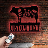 Cow Metal Sign Personalized,Cow Cattle Metal Wall Art,Custom Cow Farm Sign,Cow Ranch Decor,Cows Gift,Cow Farmhouse