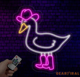 Cowboy Duck Neon Sign Duck Cowboy Led Sign Cowboy Hat Boots Duck Led Light Western Duck Neon Light Country Living Room