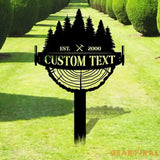 Crosscut Saw Monogram Garden Sign Garden Metal Stake Personalized Name Yard Sign Outdoor Door Garden Decor Metal Sign