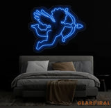 Cupid Neon Sign - LED Angel with Bow and Arrow Valentine’s Day Decor Cupid LED Light Personalized Gift for Romantic