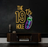 Custom 19th Hold Golf Neon Sign Personalized Golf Sign Golf Neon Sign Golf Neon Light Golf Decors Golf Lover Gifts Dad