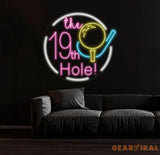 Custom 19th Hold Golf Neon Sign Personalized Golf Sign Golf Neon Sign Golf Neon Light Golf Decors Golf Lover Gifts Dad