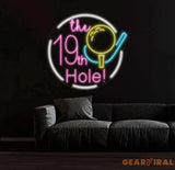 Custom 19th Hold Golf Neon Sign Personalized Golf Sign Golf Neon Sign Golf Neon Light Golf Decors Golf Lover Gifts Dad