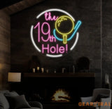 Custom 19th Hold Golf Neon Sign Personalized Golf Sign Golf Neon Sign Golf Neon Light Golf Decors Golf Lover Gifts Dad
