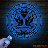 Custom 50 Years Together Anniversary Sign - Personalized Couple Name Sign with Love Birds Perfect Anniversary Gift