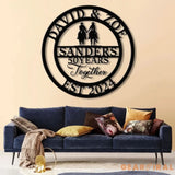 Custom 50 Years Together Anniversary Sign - Personalized Cowboy & Cowgirl Metal Sign Perfect Anniversary Gift Wedding