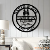 Custom 50 Years Together Anniversary Sign - Personalized Cowboy & Cowgirl Metal Sign Perfect Anniversary Gift Wedding