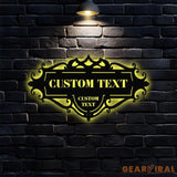 Custom Address Name Metal Sign Personalized Family Name Led Sign Outdoor Door Decor Address Wall Art Perfect Gift for