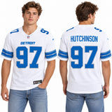 Custom Aidan Hutchinson Detroit Lions Fan Inspired 2nd Alternate Game Jersey - Black