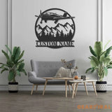 Custom Airplane Metal Wall Art - Personalized Pilot Name Sign Home Decor - Airplane Home Decor & Gift - Pilot Gift