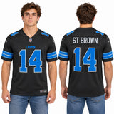 Custom Amon-Ra St. Brown Detroit Lions Fan Inspired Premium F.U.S.E. Premium Limited Jersey - Blue