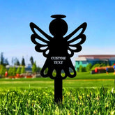Custom Angel Metal Stake - Angel Grave Marker Personalized Angel Garden Sign Remembrance Stake,Sympathy