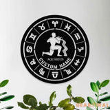 Custom Aquarius Zodiac Metal Wall Art Personalized Aquarius Zodiac Name Sign Decoration For Room Horoscope Home Decor