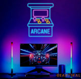 Custom Arcane Game Machine Neon Sign Vintage Arcade Neon Sign Game Zone Neon Sign Gaming Neon Light Gamer Room Art