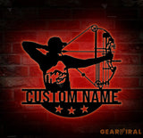Custom Archery Metal Wall Art with Led Light - Archer Gifts - Archery Room Decor - Archery Coach Gift | GearViral