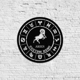 Custom Aries Zodiac Metal Wall Art Personalized Aries Zodiac Name Sign Decoration For Room Horoscope Home Decor Custom