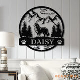 Custom Australian Shepherd Metal Sign Dog Name Sign Australian Shepherd Wall Decor Dog Lovers Wall Art Pet Lover Gift