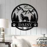 Custom Australian Shepherd Metal Sign Dog Name Sign Australian Shepherd Wall Decor Dog Lovers Wall Art Pet Lover Gift