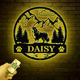 Custom Australian Shepherd Metal Sign Dog Name Sign Australian Shepherd Wall Decor Dog Lovers Wall Art Pet Lover Gift