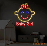 Custom Baby Girl Neon Sign Kid Room Neon Sign Bedroom Decor Kid Room Decor Baby Girl Sign Led Light Baby Shower Gifts