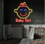 Custom Baby Girl Neon Sign Kid Room Neon Sign Bedroom Decor Kid Room Decor Baby Girl Sign Led Light Baby Shower Gifts