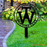 Custom Backlit Sign | Metal Sign | Outdoor Business Metal Stake Personalized Name Yard Sign Outdoor Door Garden Decor